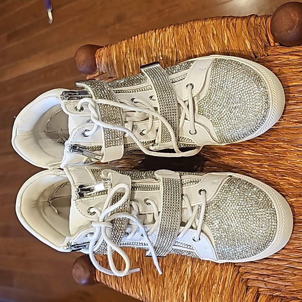 Hi Top Sneakers with bling.